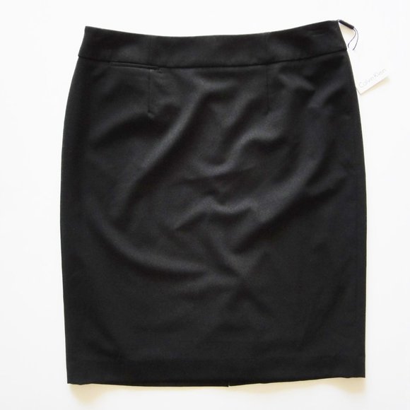 Calvin Klein Dresses & Skirts - Black Straight Skirt Lined Pocket Light Stretch